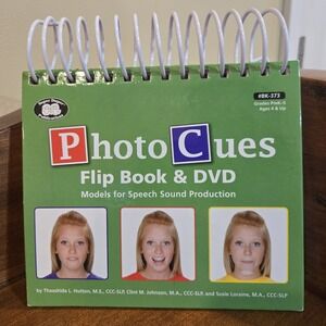 Photo Cues Flipbook & Dvd #BK-373 Super Duper Publications Speech Therapy